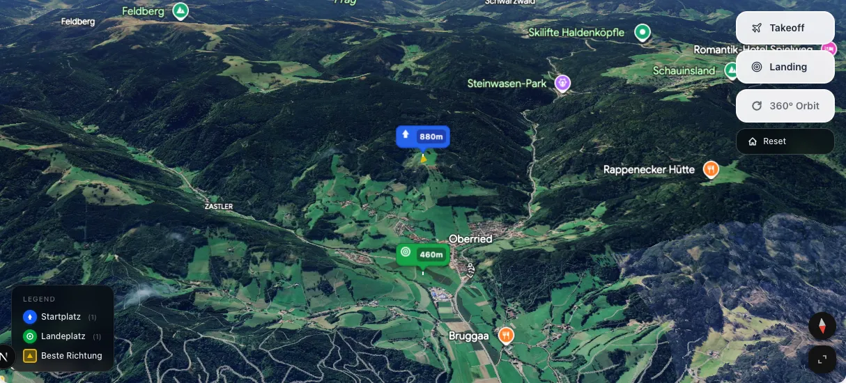 3D terrain map preview