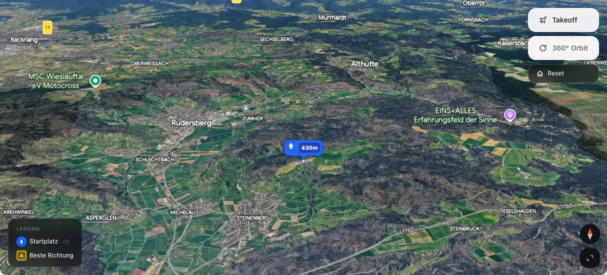 3D terrain map preview