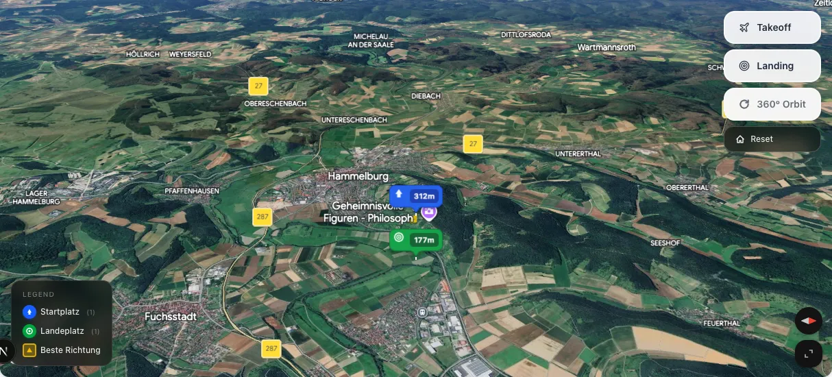 3D terrain map preview