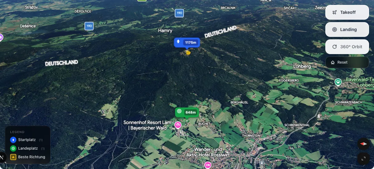 3D terrain map preview