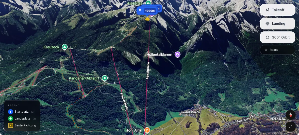 3D terrain map preview