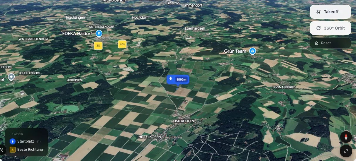 3D terrain map preview