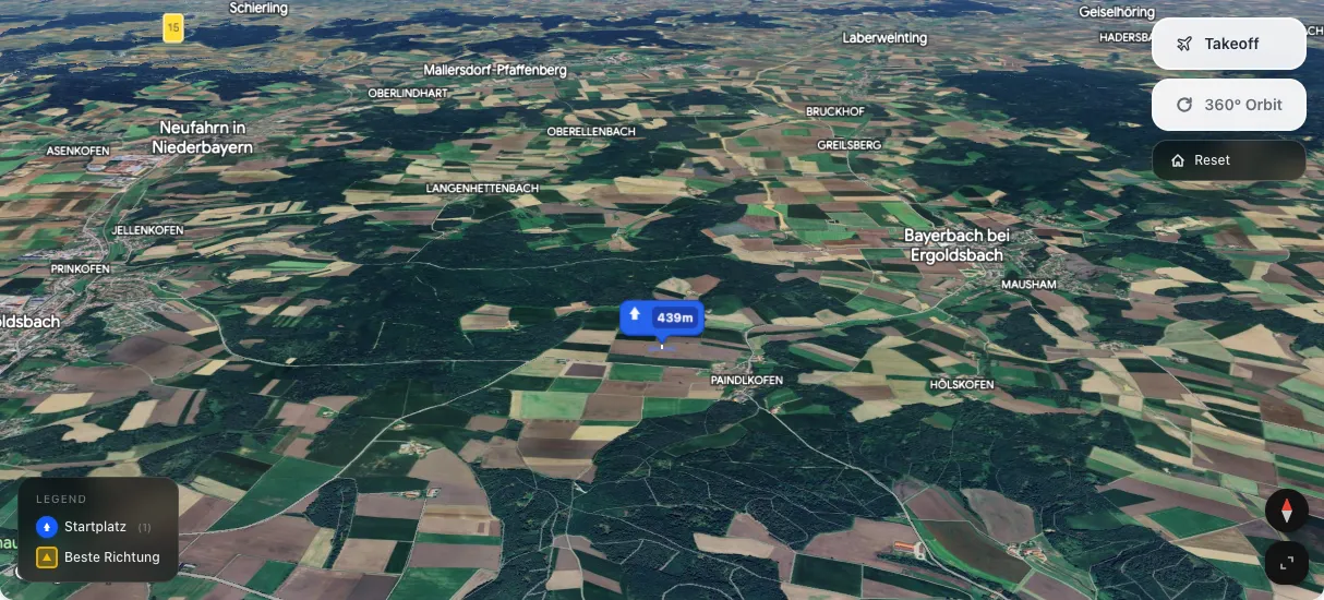 3D terrain map preview