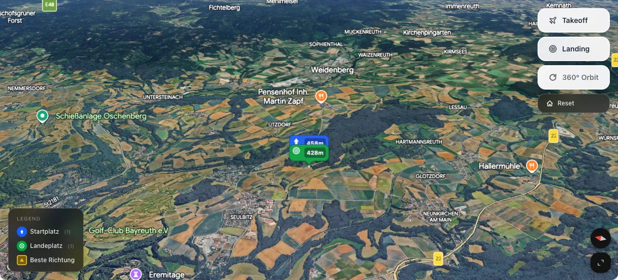 3D terrain map preview