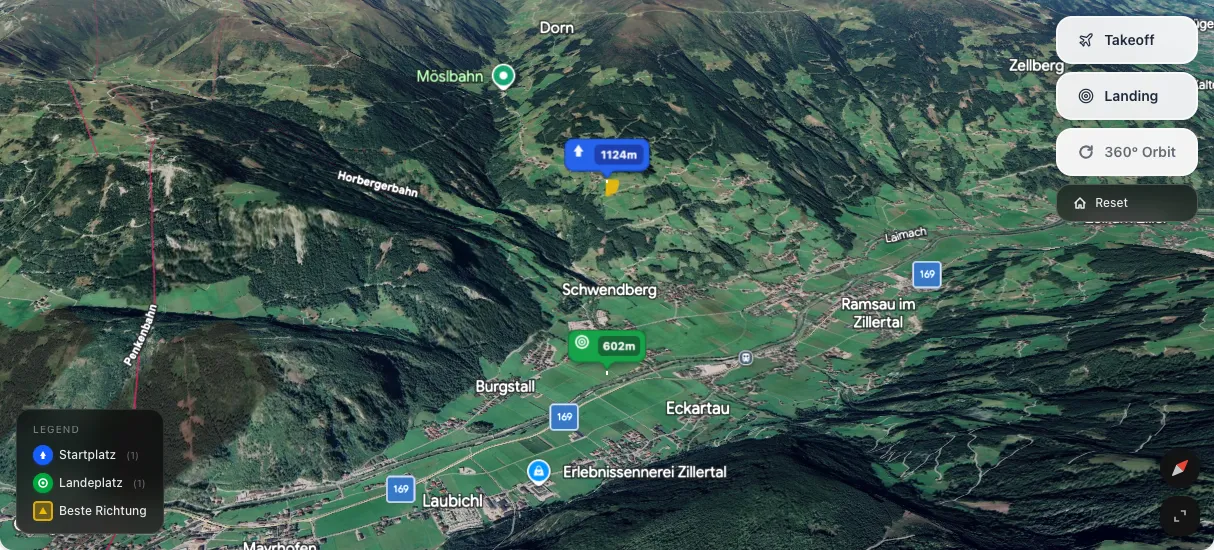 3D terrain map preview