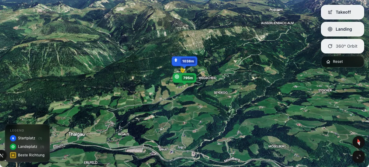 3D terrain map preview