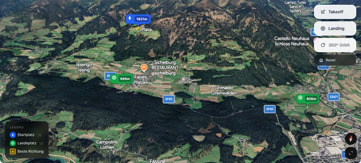 3D terrain map preview