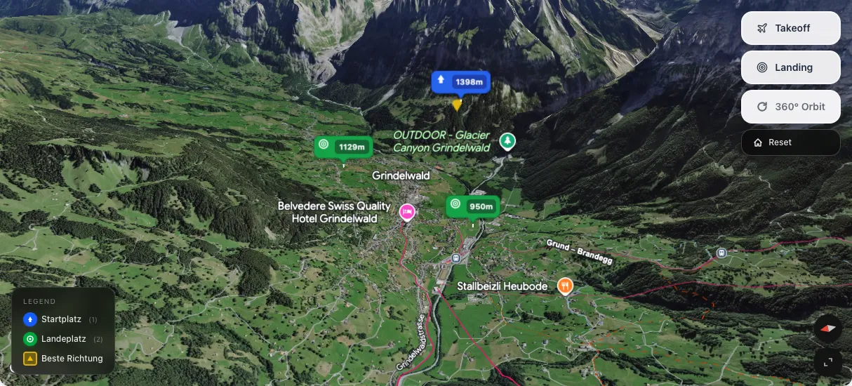 3D terrain map preview