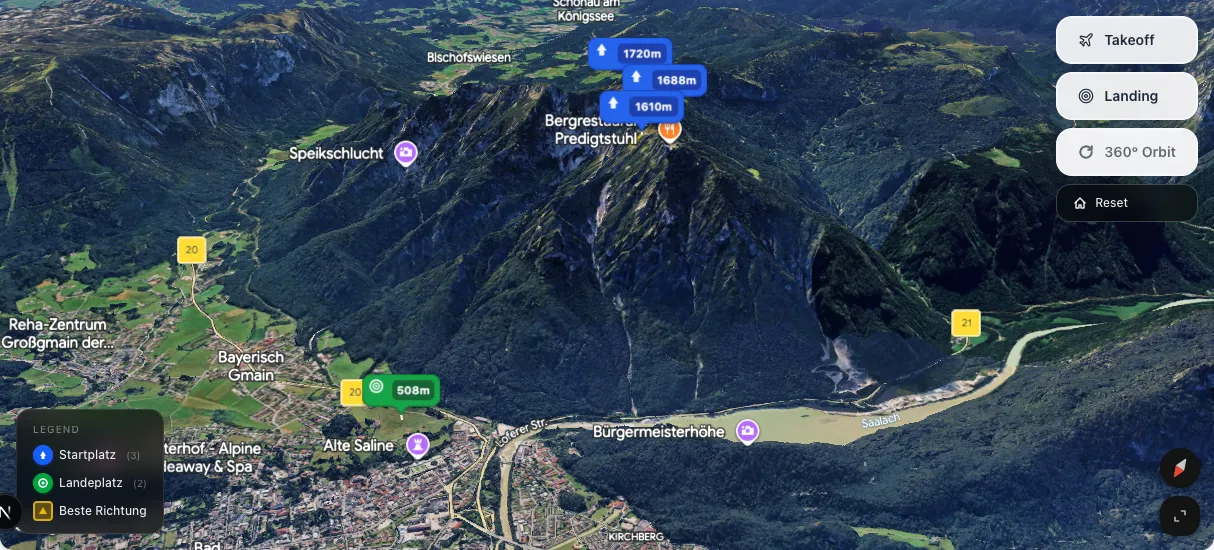 3D terrain map preview