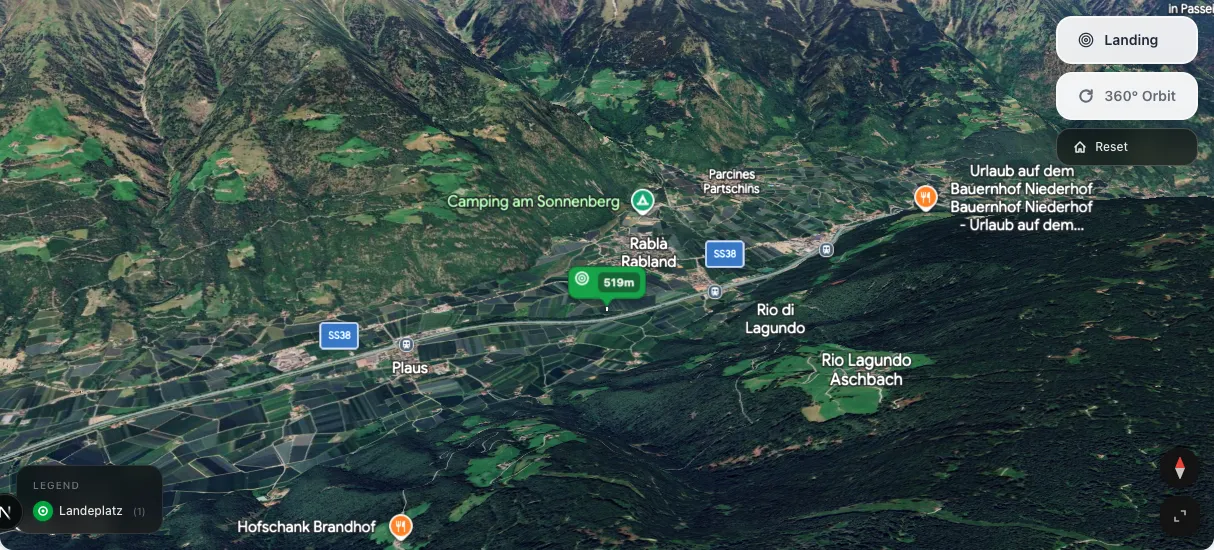 3D terrain map preview