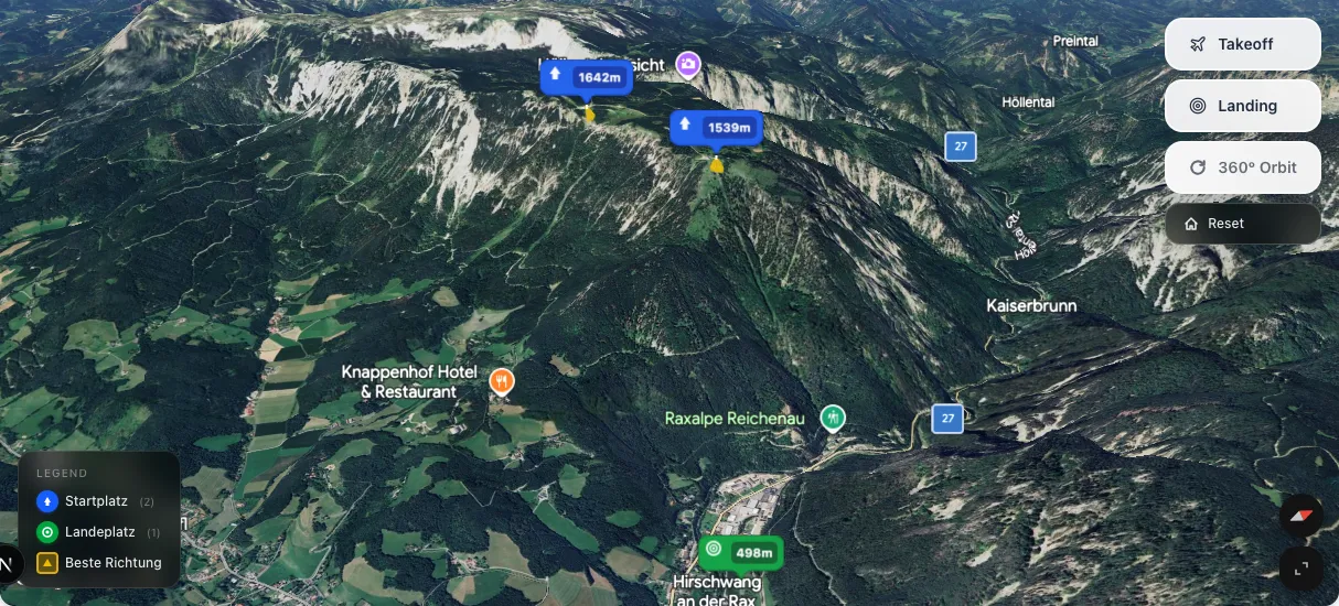 3D terrain map preview