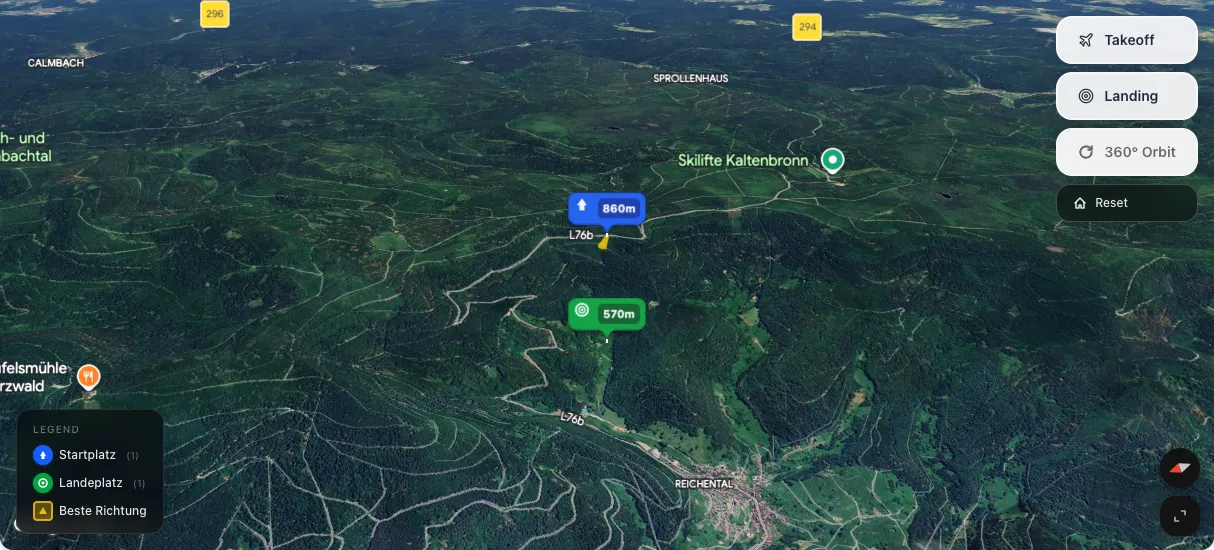 3D terrain map preview