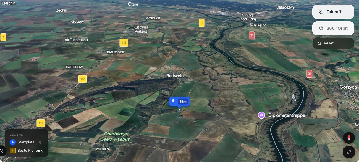 3D terrain map preview