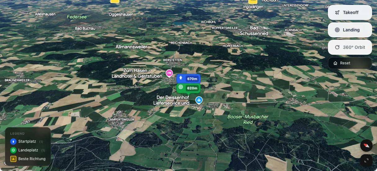 3D terrain map preview