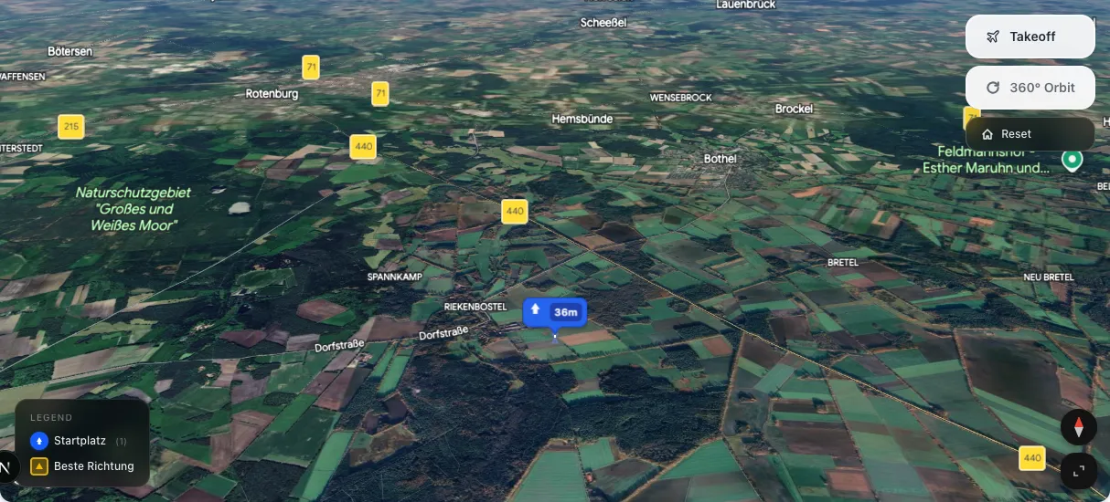 3D terrain map preview