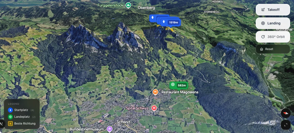 3D terrain map preview