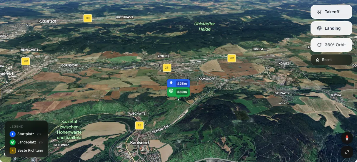 3D terrain map preview