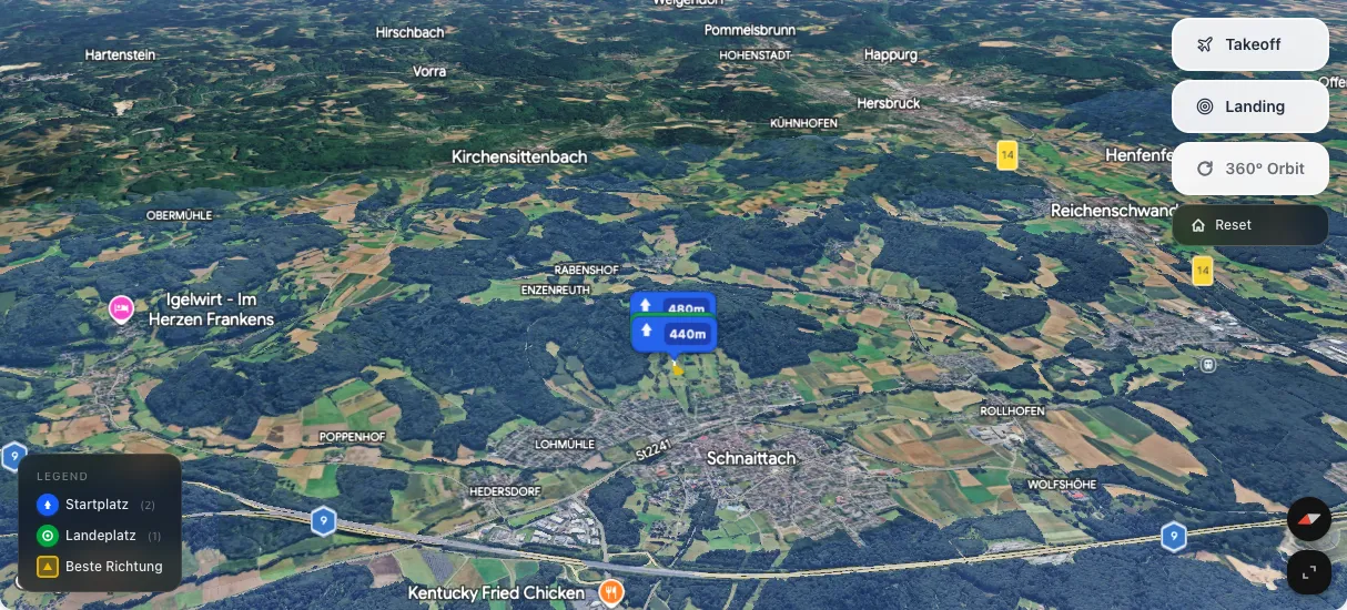 3D terrain map preview