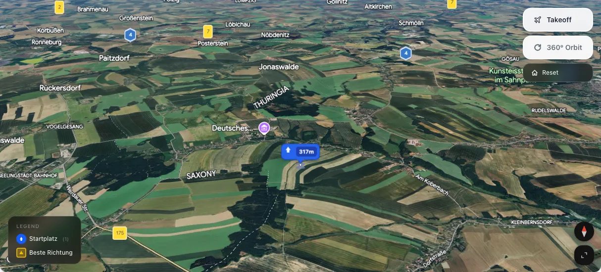 3D terrain map preview