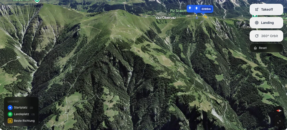 3D terrain map preview