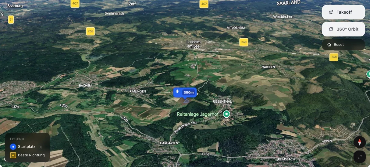 3D terrain map preview