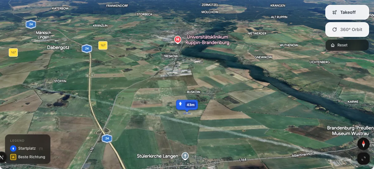 3D terrain map preview