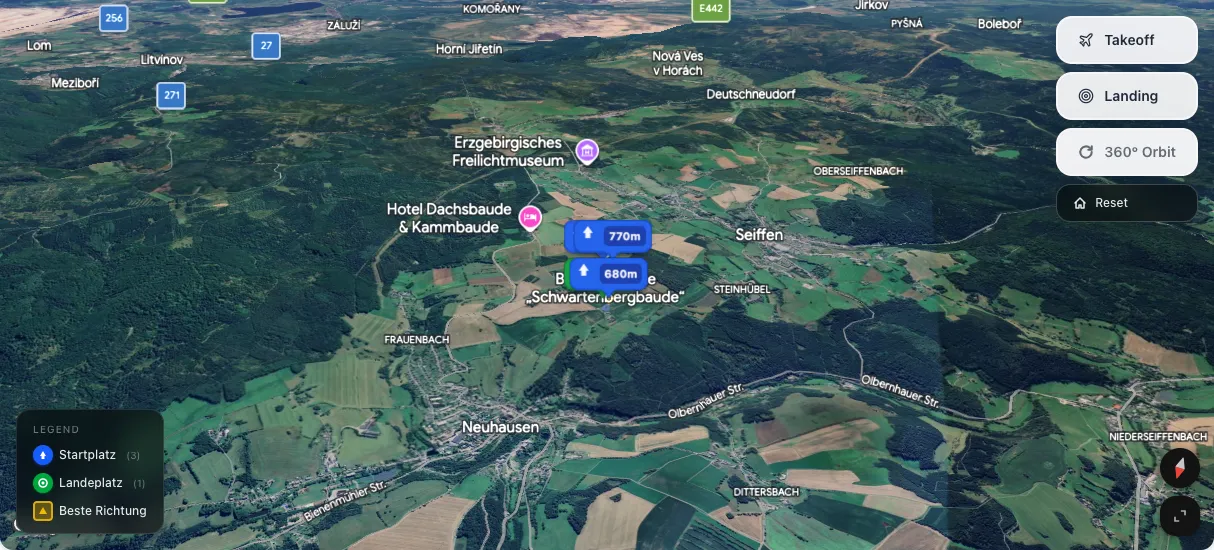 3D terrain map preview