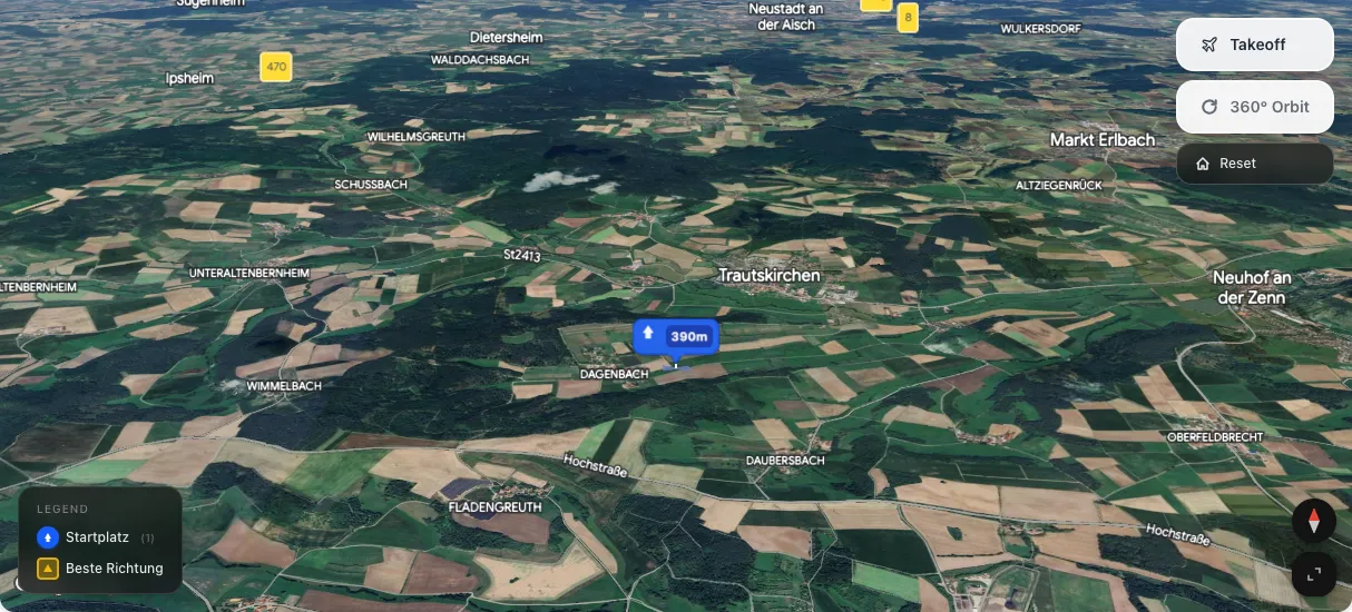 3D terrain map preview