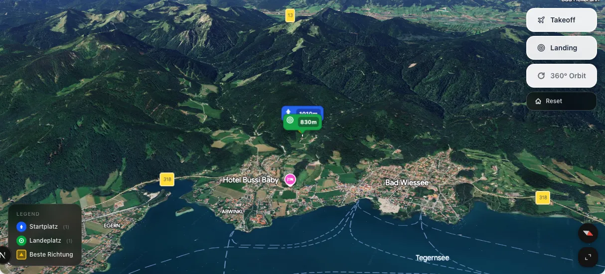 3D terrain map preview