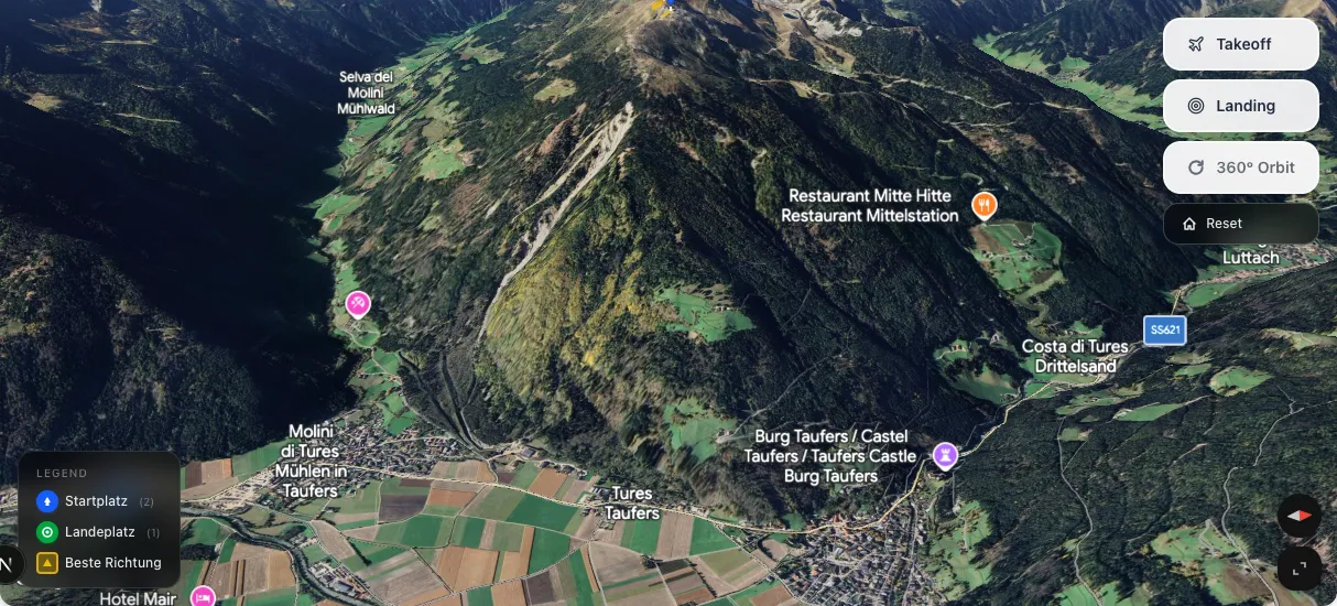 3D terrain map preview