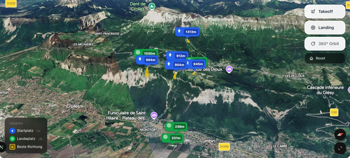 3D terrain map preview