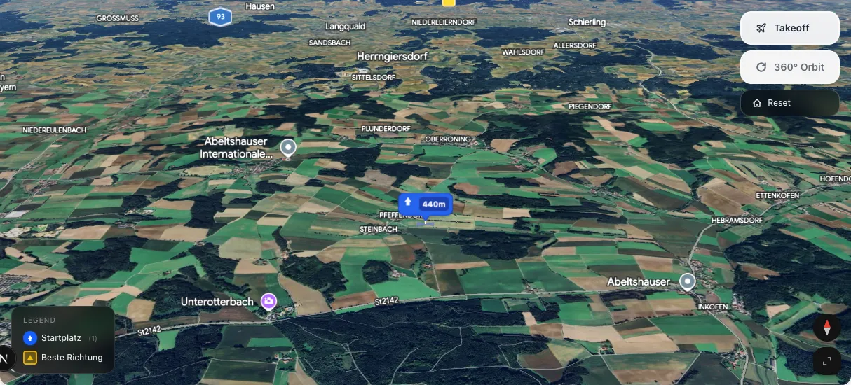 3D terrain map preview