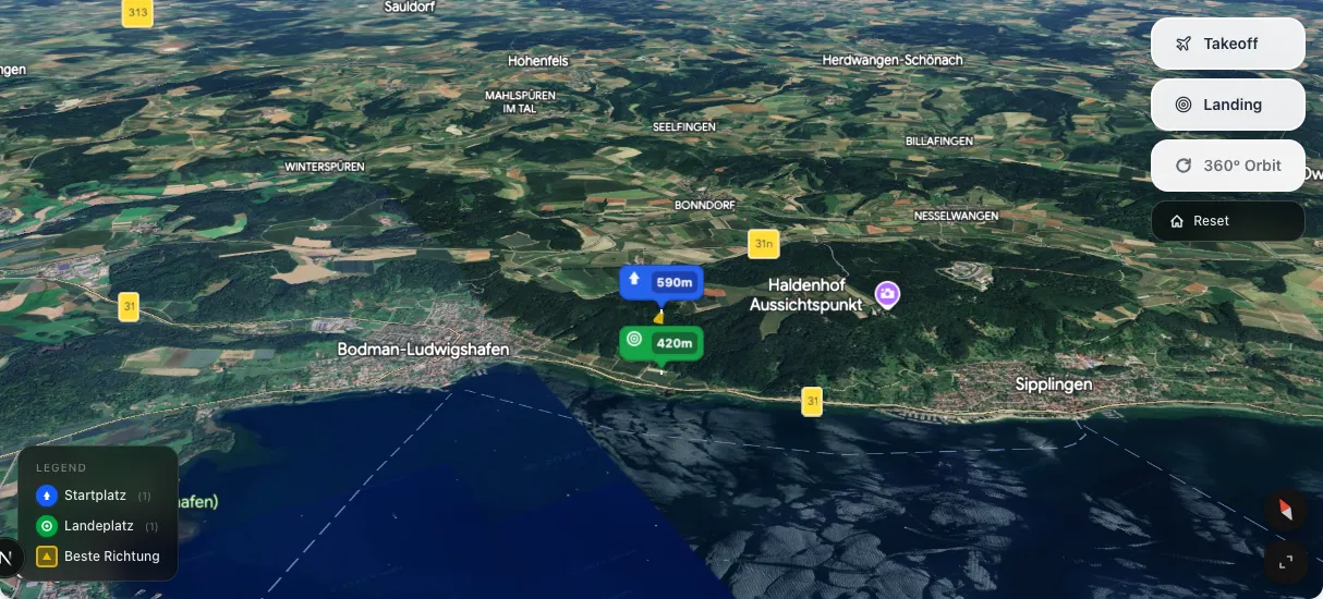 3D terrain map preview