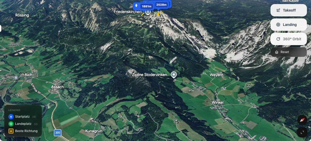 3D terrain map preview