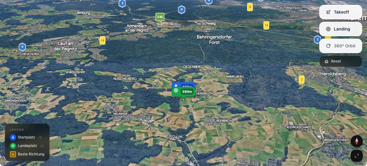 3D terrain map preview