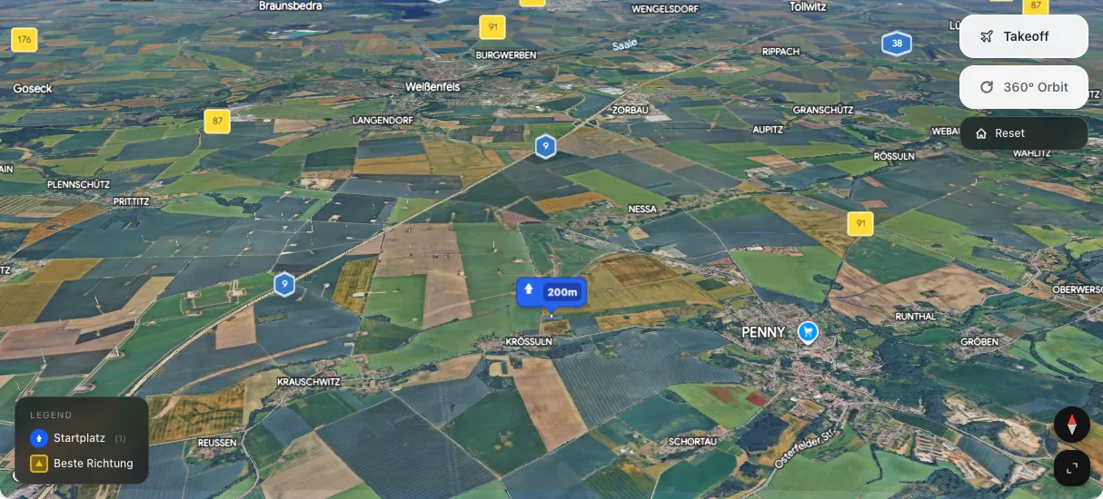 3D terrain map preview