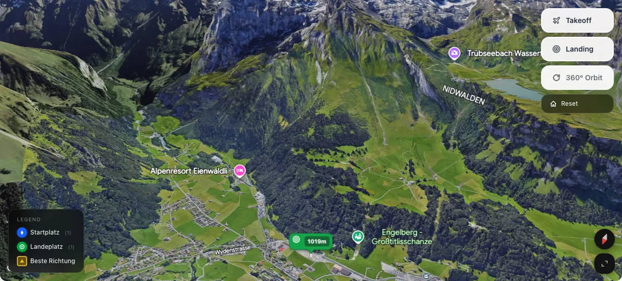 3D terrain map preview