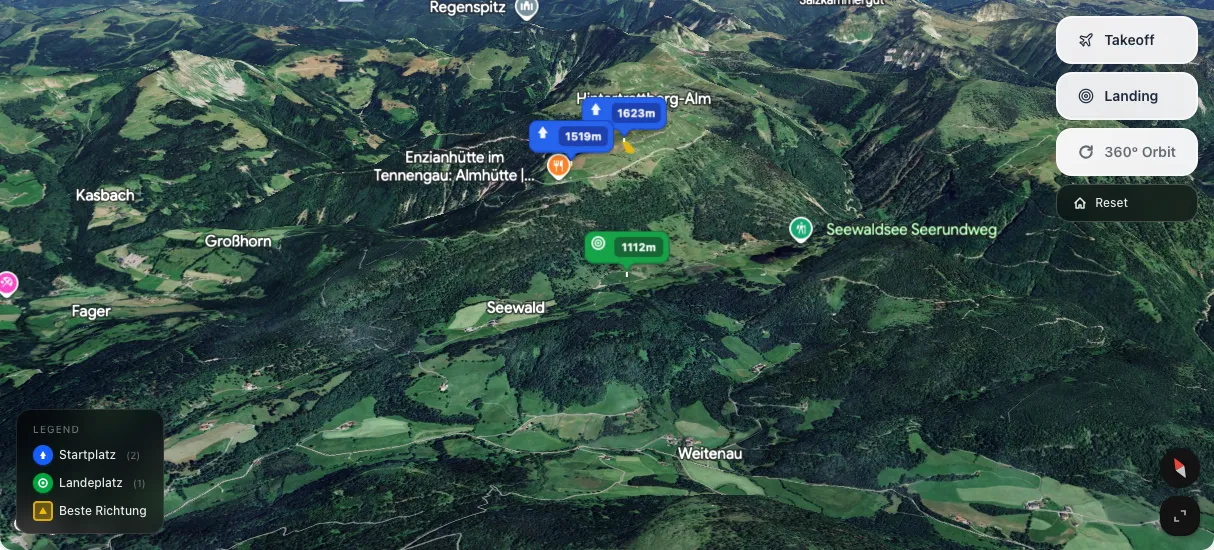 3D terrain map preview