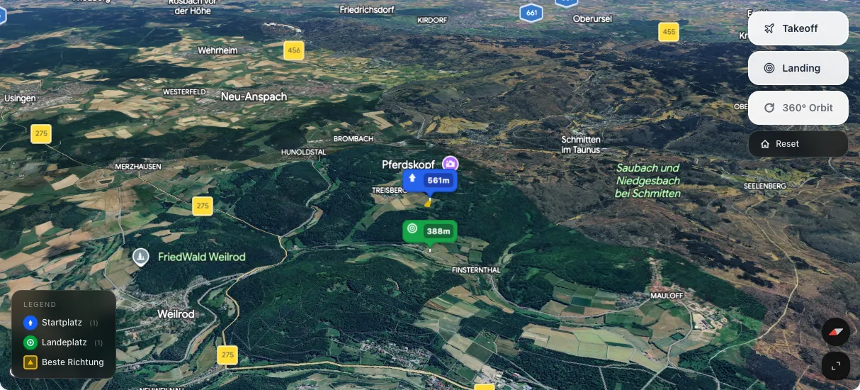 3D terrain map preview