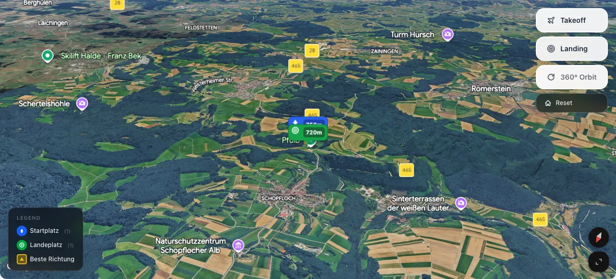 3D terrain map preview