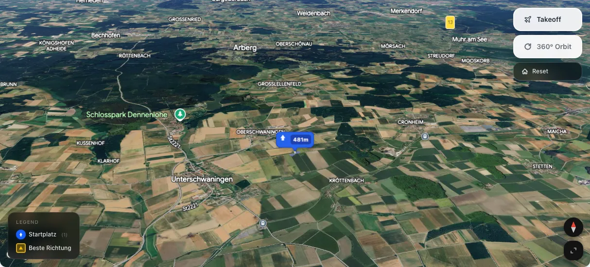 3D terrain map preview