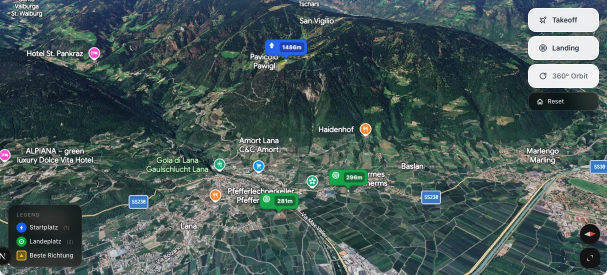 3D terrain map preview