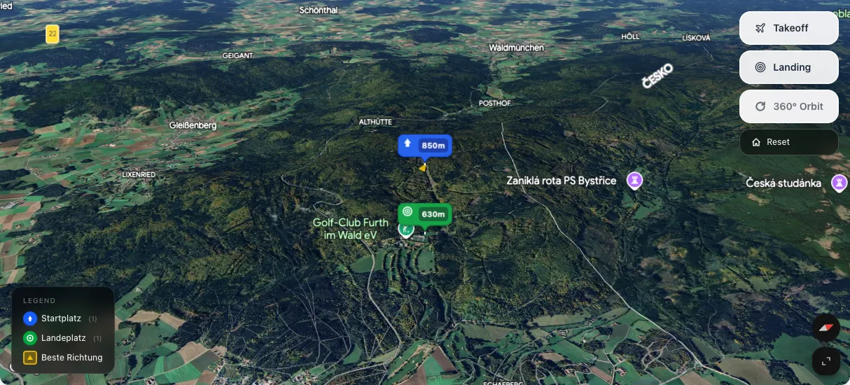 3D terrain map preview