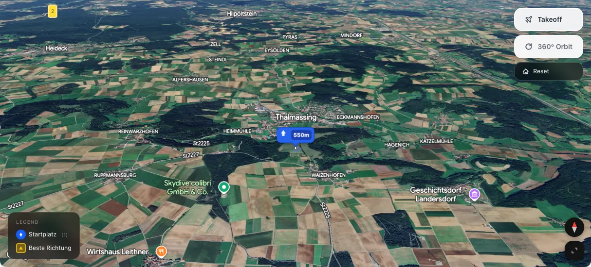 3D terrain map preview