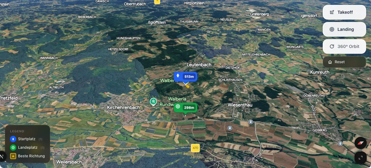 3D terrain map preview