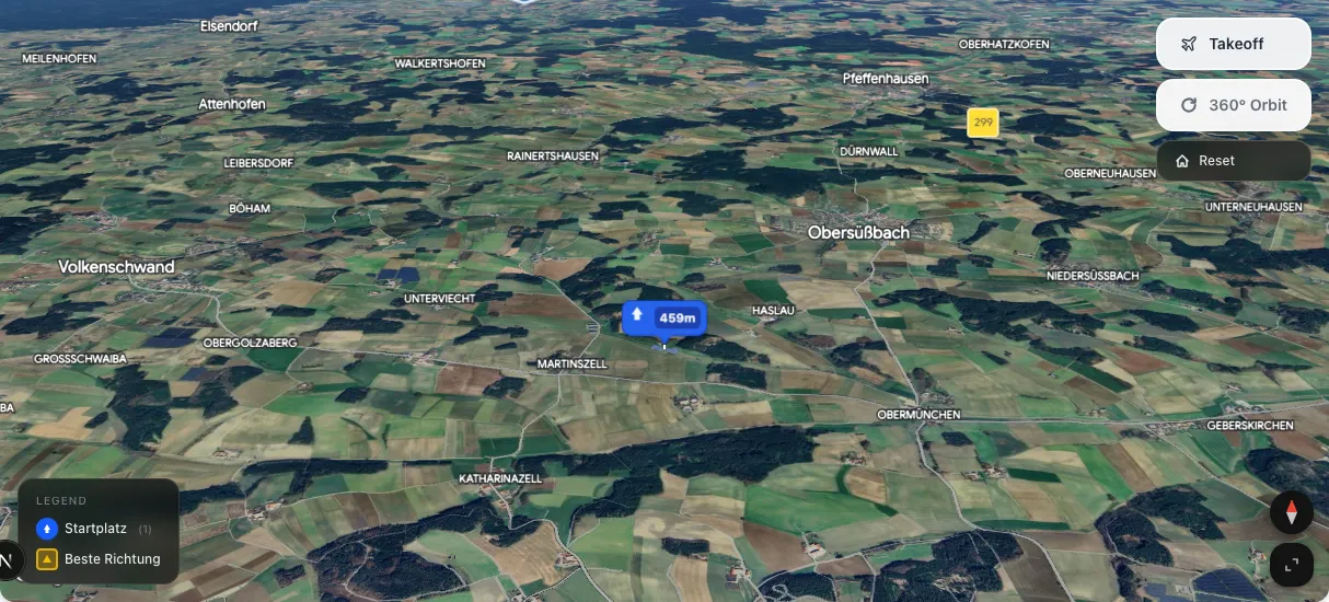 3D terrain map preview