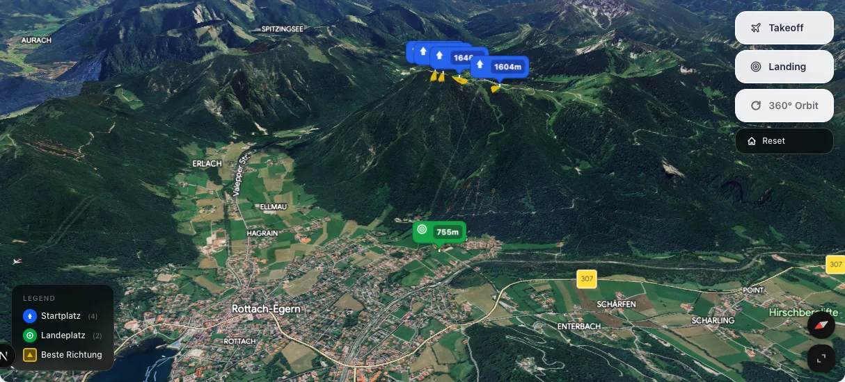 3D terrain map preview