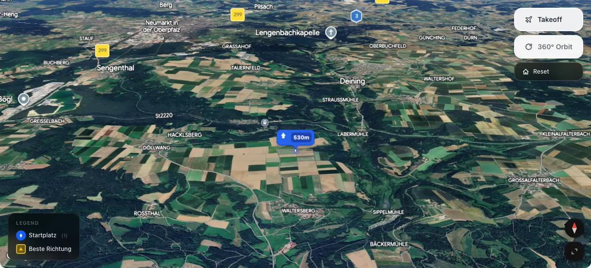 3D terrain map preview