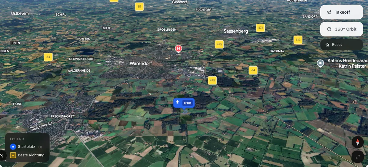 3D terrain map preview