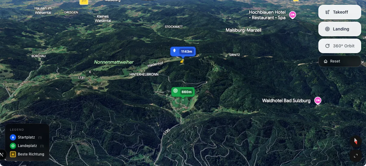 3D terrain map preview